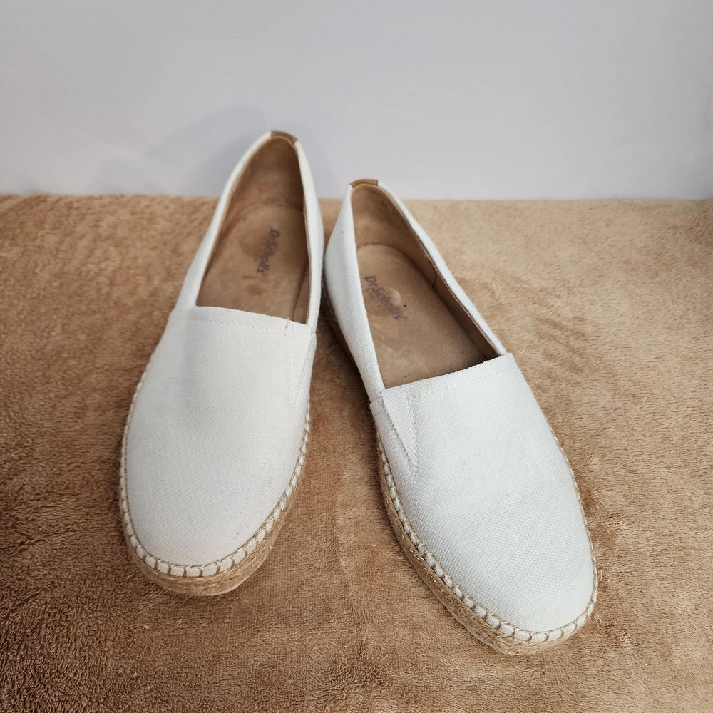 Dr. Scholl's Sunway Espadrilles White Canvas Women's Size 7